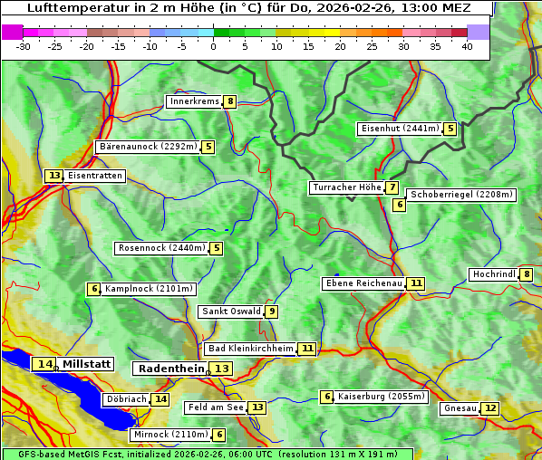 Temperatur, 26. 2. 2026