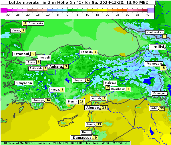 Temperatur, 28. 12. 2024