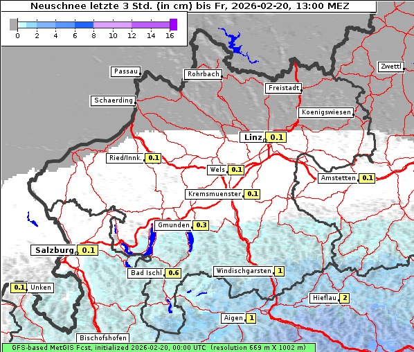 Neuschnee, 20. 2. 2026