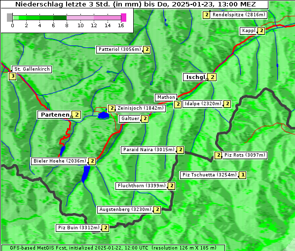 Niederschlag, 23. 1. 2025