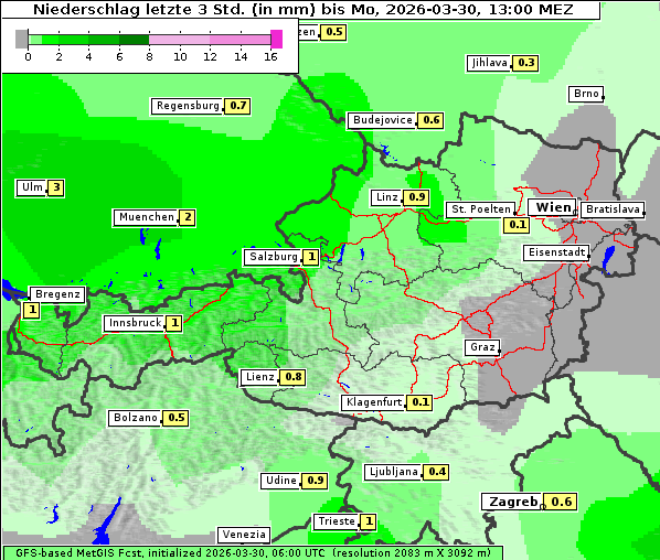 Niederschlag, 30. 3. 2026