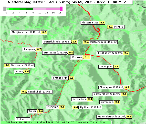 Niederschlag, 22. 10. 2025
