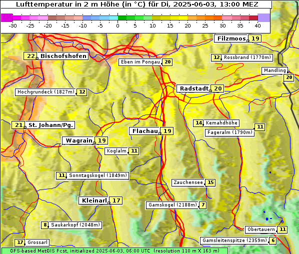Temperatur, 3. 6. 2025