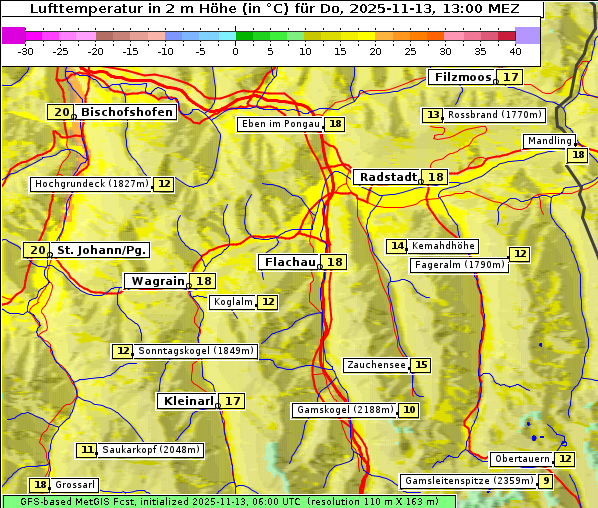 Temperatur, 13. 11. 2025