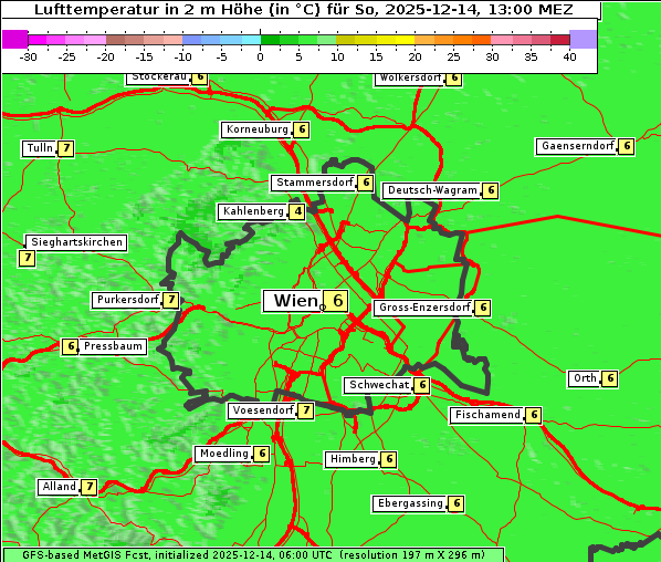 Temperatur, 14. 12. 2025