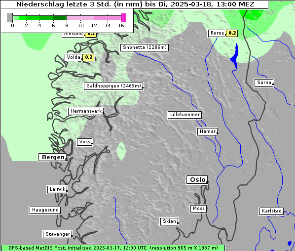 Niederschlag, 18. 3. 2025