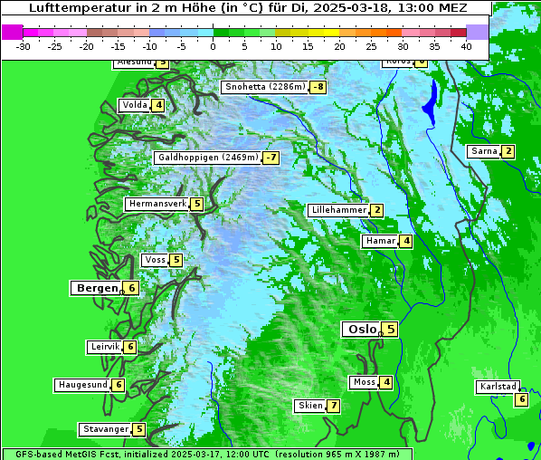 Temperatur, 18. 3. 2025