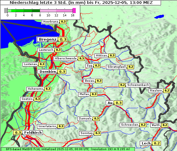 Niederschlag, 5. 12. 2025