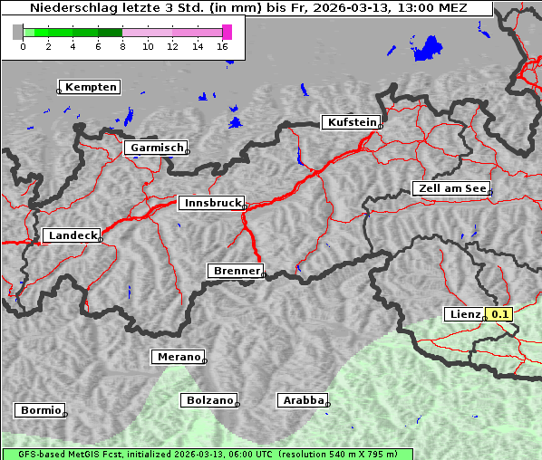 Niederschlag, 13. 3. 2026