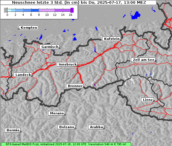 Neuschnee, 17. 7. 2025