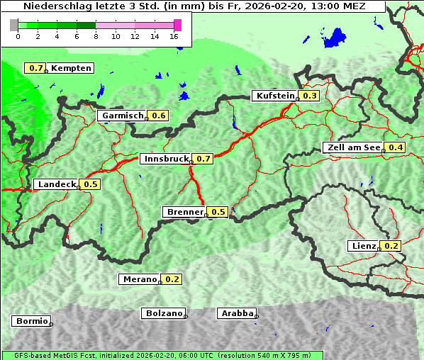 Niederschlag, 20. 2. 2026