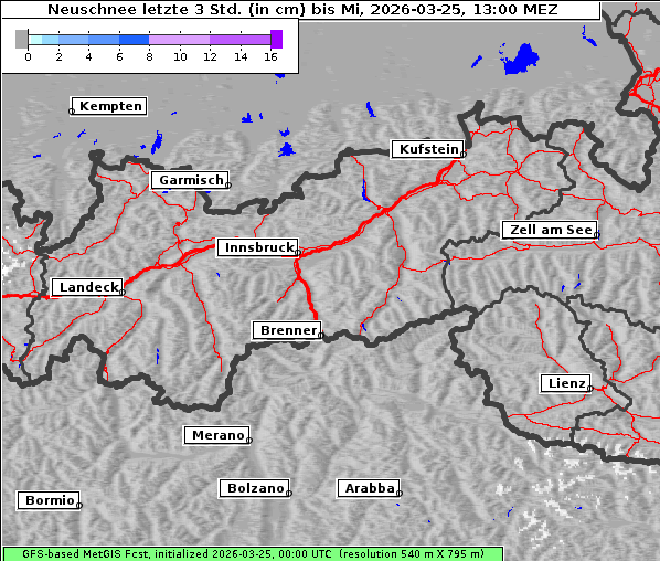 Neuschnee, 25. 3. 2026