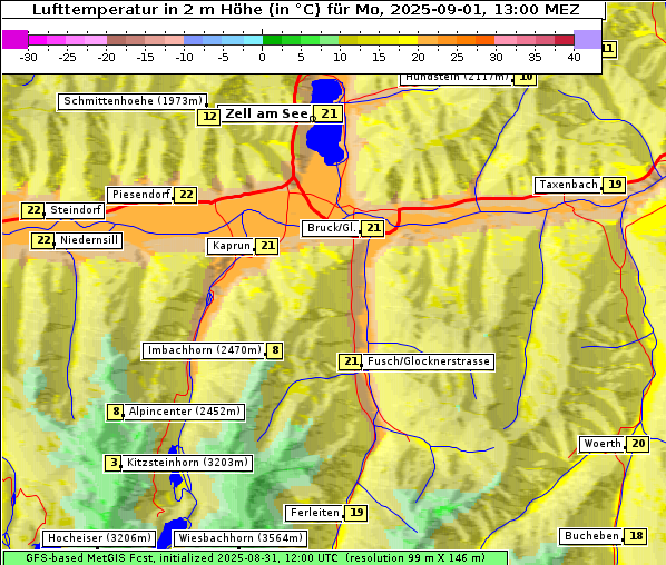 Temperatur, 1. 9. 2025