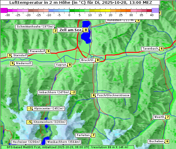 Temperatur, 28. 10. 2025