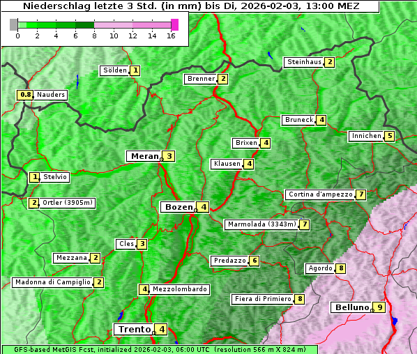 Niederschlag, 3. 2. 2026