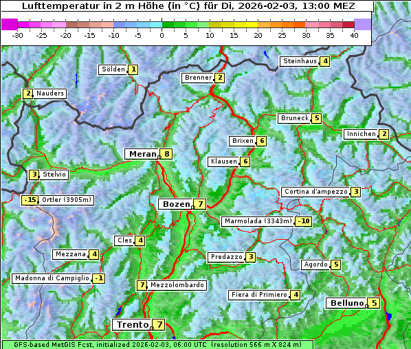 Temperatur, 3. 2. 2026