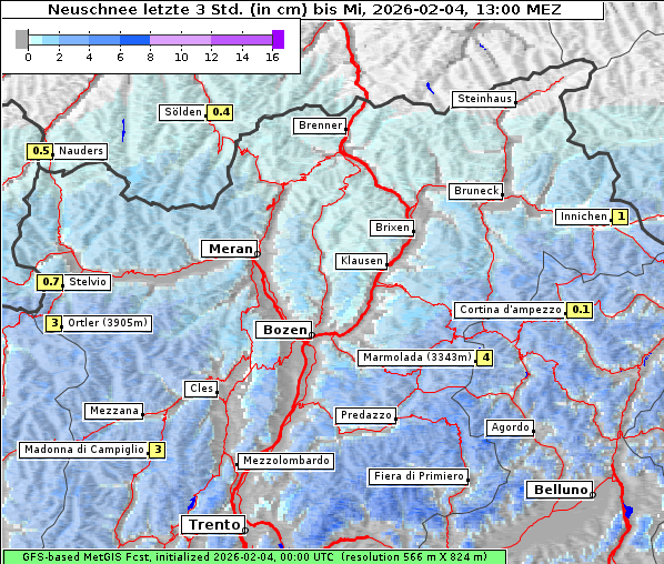 Neuschnee, 4. 2. 2026