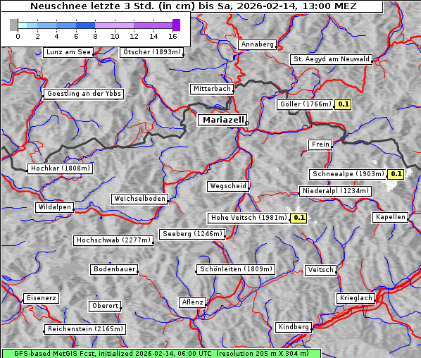 Neuschnee, 14. 2. 2026