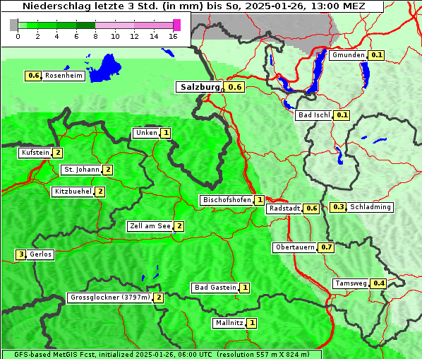 Niederschlag, 26. 1. 2025