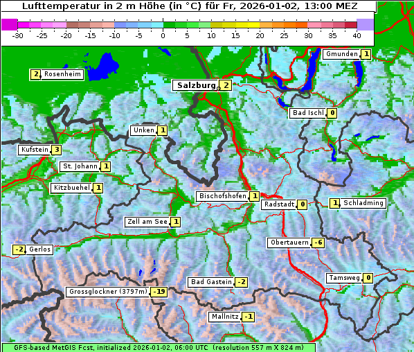 Temperatur, 2. 1. 2026