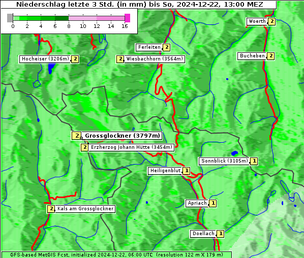 Niederschlag, 22. 12. 2024