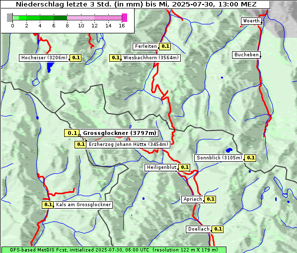 Niederschlag, 30. 7. 2025