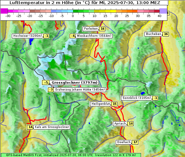 Temperatur, 30. 7. 2025