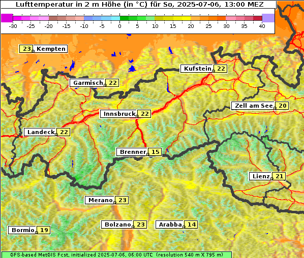 Temperatur, 6. 7. 2025