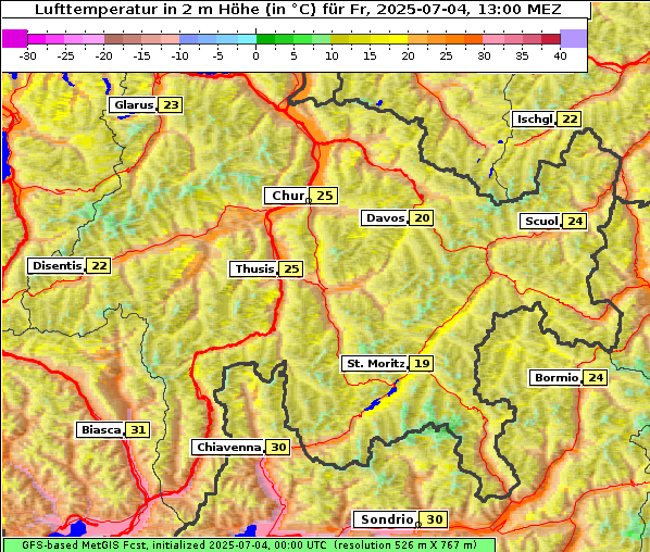 Temperatur, 4. 7. 2025
