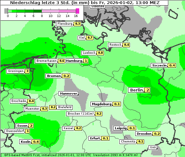 Niederschlag, 2. 1. 2026