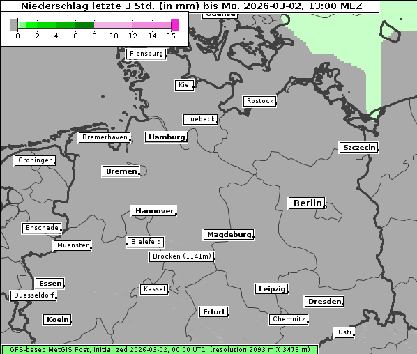 Niederschlag, 2. 3. 2026