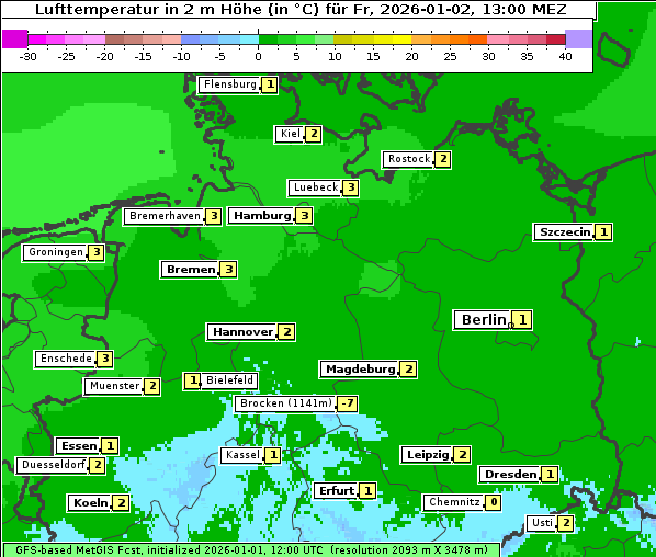 Temperatur, 2. 1. 2026