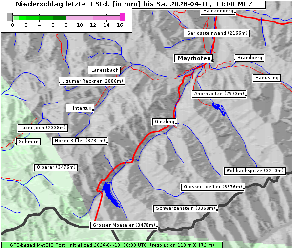 Niederschlag, 18. 4. 2026