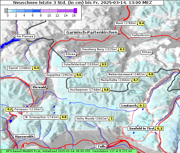 Neuschnee, 14. 3. 2025