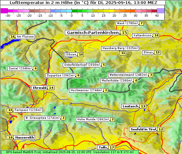 Temperatur, 16. 9. 2025