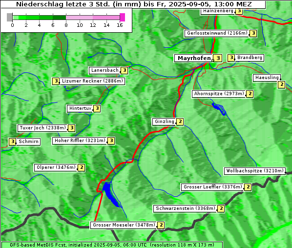 Niederschlag, 5. 9. 2025