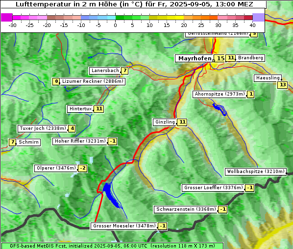 Temperatur, 5. 9. 2025