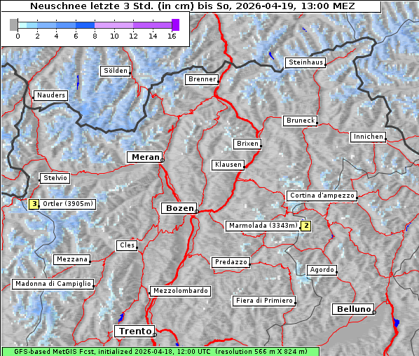 Neuschnee, 19. 4. 2026