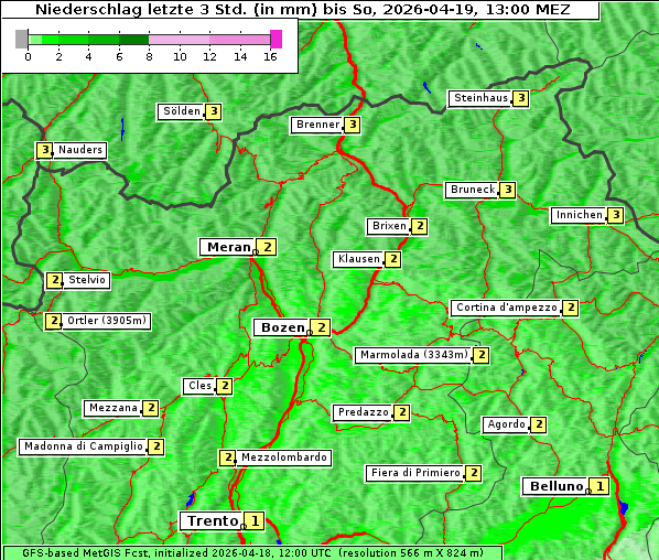 Niederschlag, 19. 4. 2026