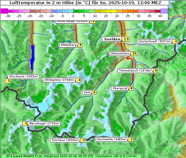 Temperatur, 19. 10. 2025