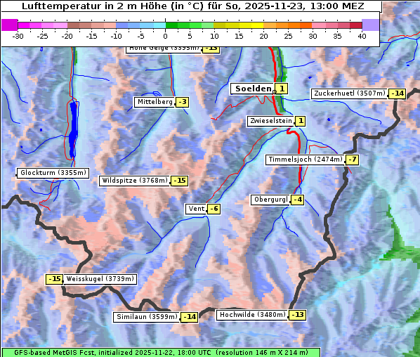 Temperatur, 23. 11. 2025