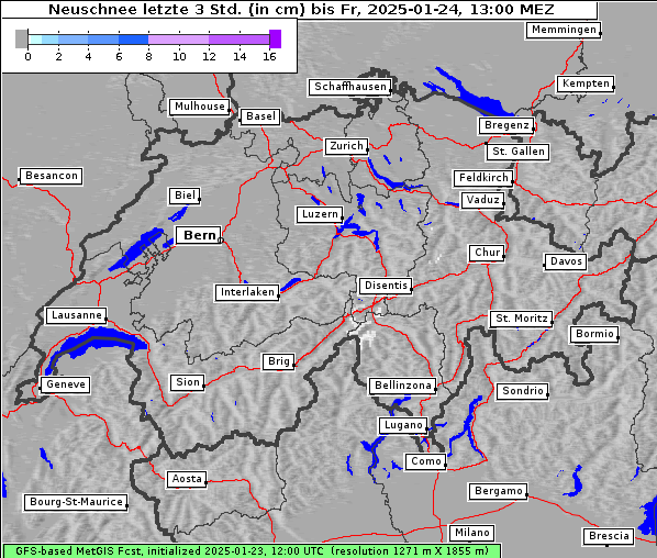 Neuschnee, 24. 1. 2025