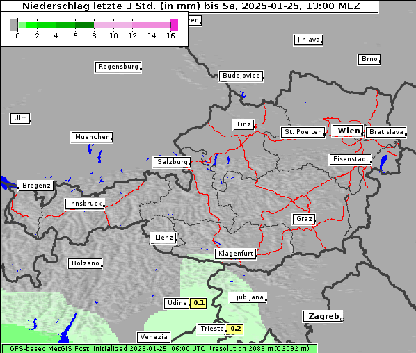 Niederschlag, 25. 1. 2025