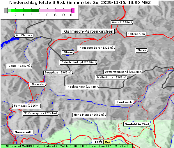 Niederschlag, 16. 11. 2025