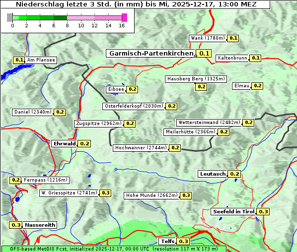 Niederschlag, 17. 12. 2025