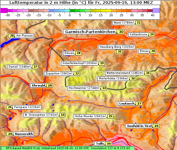 Temperatur, 19. 9. 2025
