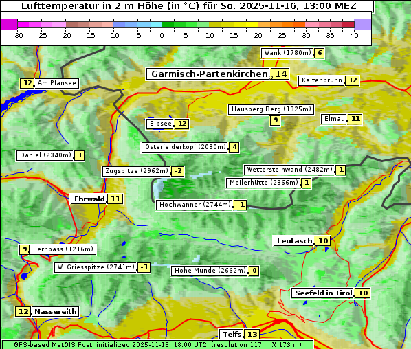 Temperatur, 16. 11. 2025