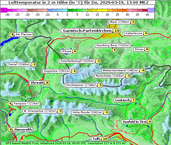 Temperatur, 19. 3. 2026