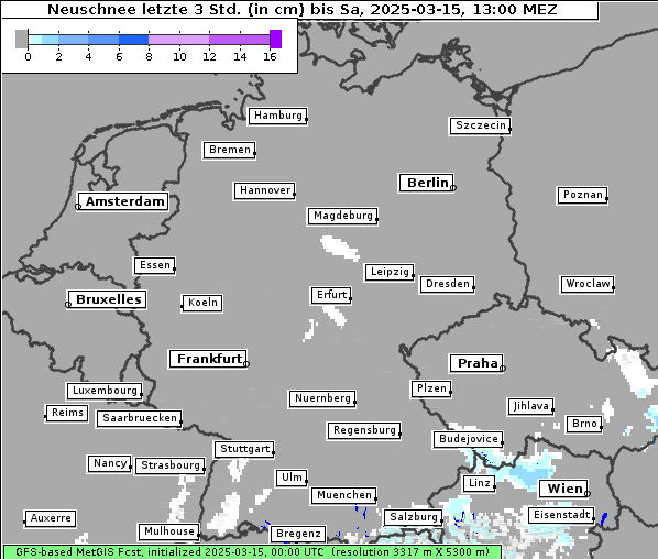 Neuschnee, 15. 3. 2025