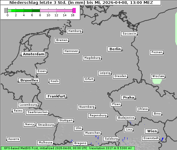 Niederschlag, 8. 4. 2026